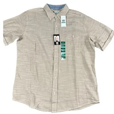 Weatherproof  NWT sand color short sleeve size Large button up