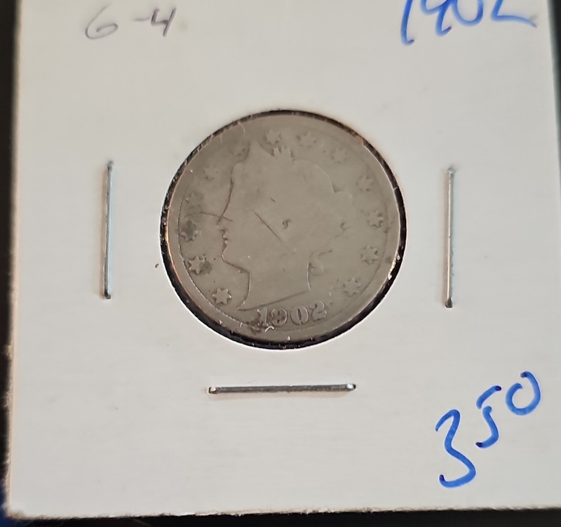 1902 Liberty Head V Nickel 5C Circulated Uncertified 138 Ungraded