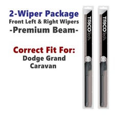 Wipers 2pk Beam Wiper Blades fits 2008+ Dodge Grand Caravan 19260/200