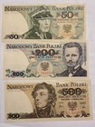 Poland Narodowy Bank Polski Banknotes Lot 50, 200 & 500 Zlotych 1982-1988 — photo 1