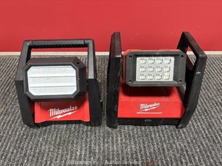 Milwaukie LED HP/Rover Dual Power Job Site Construction LED Flood Lights bidadoo