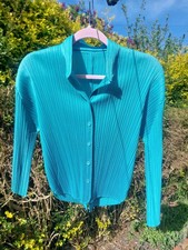Issey Myake Pleats Please Blue Shirt Size 3