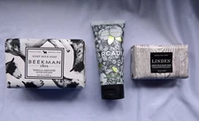 Beekman 1802 Vanilla Absolute/Linden Soaps, Arcadia Hand Cream, New