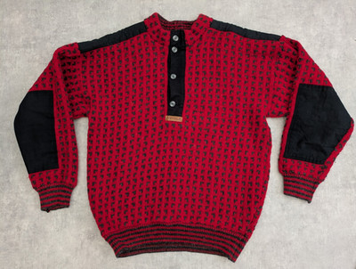 Vtg Devold Jumper Mens L Wool Fisherman Sweater Knit Nordic Preppy Academia 80s