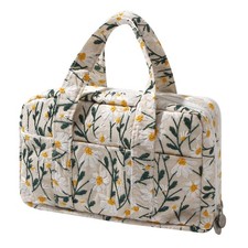 OZAOZ Large Pencil Case 5 Compartments Soft Corduroy - A Embroidered Flowers