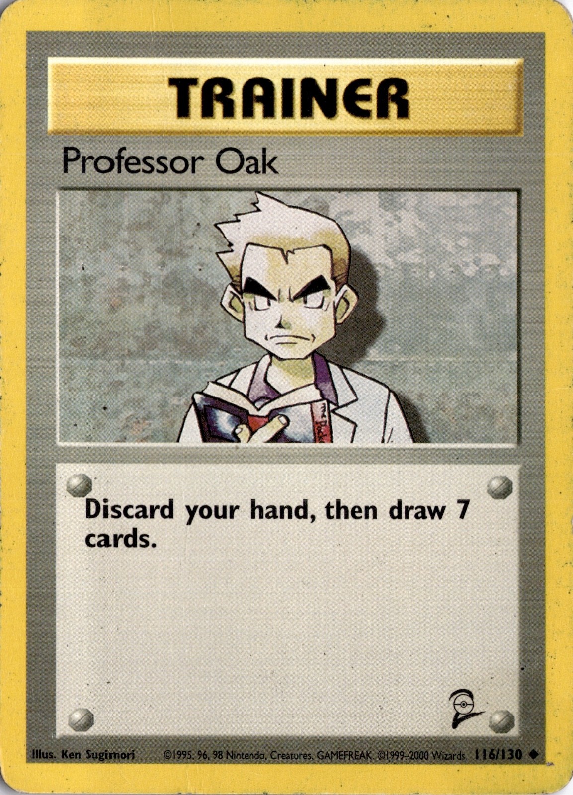 Professor Oak 116/130 Base Set 2 Pokémon Card TCG