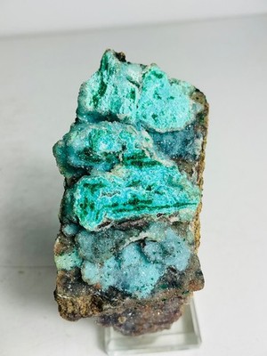 Chrysokoll Kupfer Mineral Präparat Kongo blau grün Sammler Kristall 90g