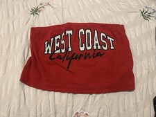 Primark Red Tube top Size M 12/14 uk