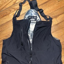 RefrigiWear Insulated Softshell Bib Overalls Mens Size Large L Black Style 0495R