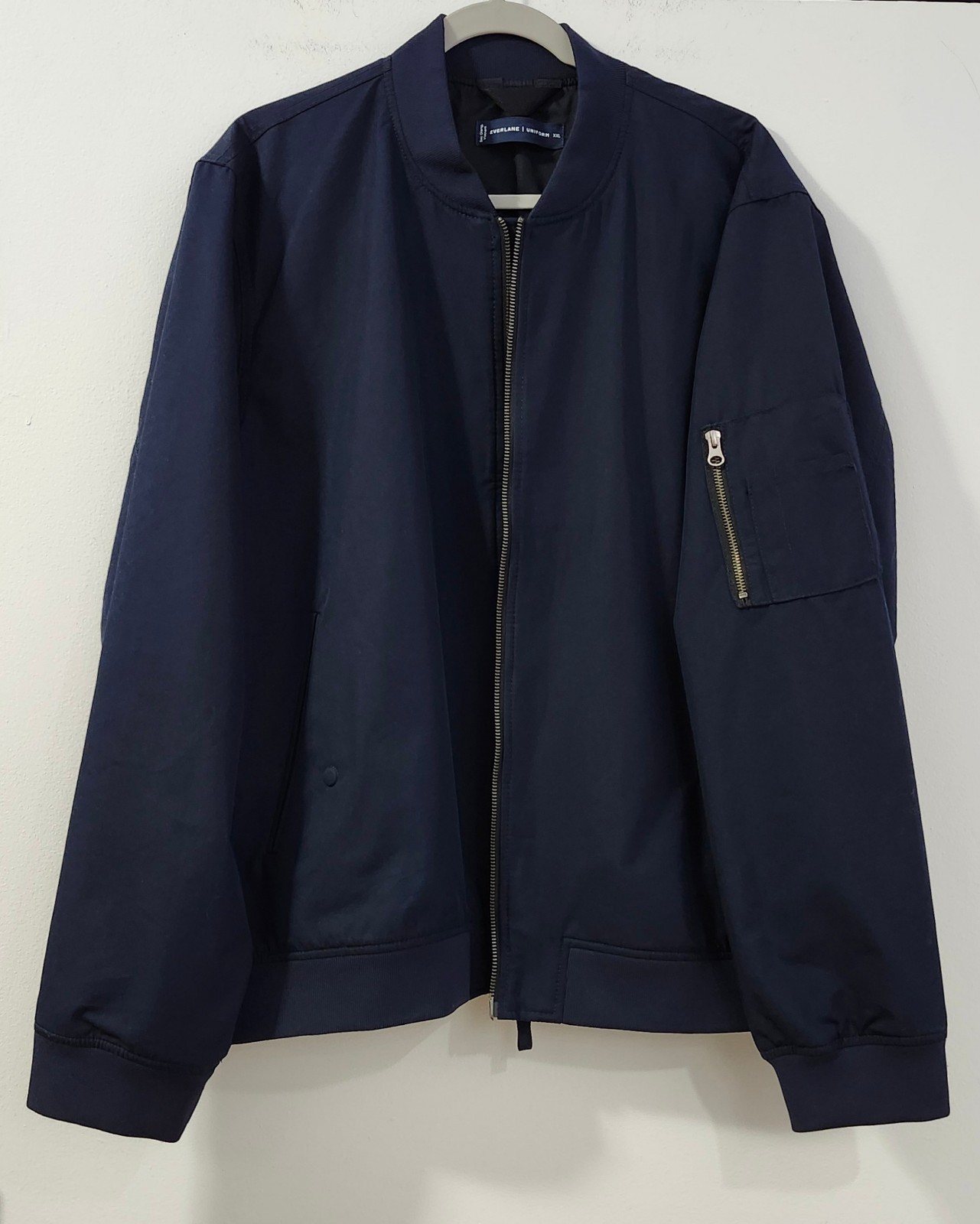 Everlane Uniform Men's The Bomber Jacket Navy Blue Utility Flight