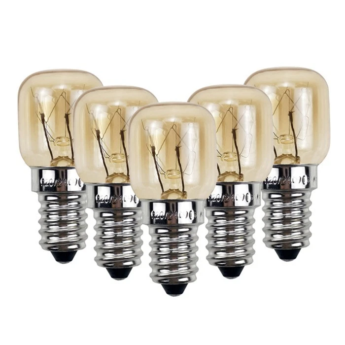5Pcs Himalayan Salt Lamp Globe Bulb Light Bulbs Heat Resisting E14 25W
