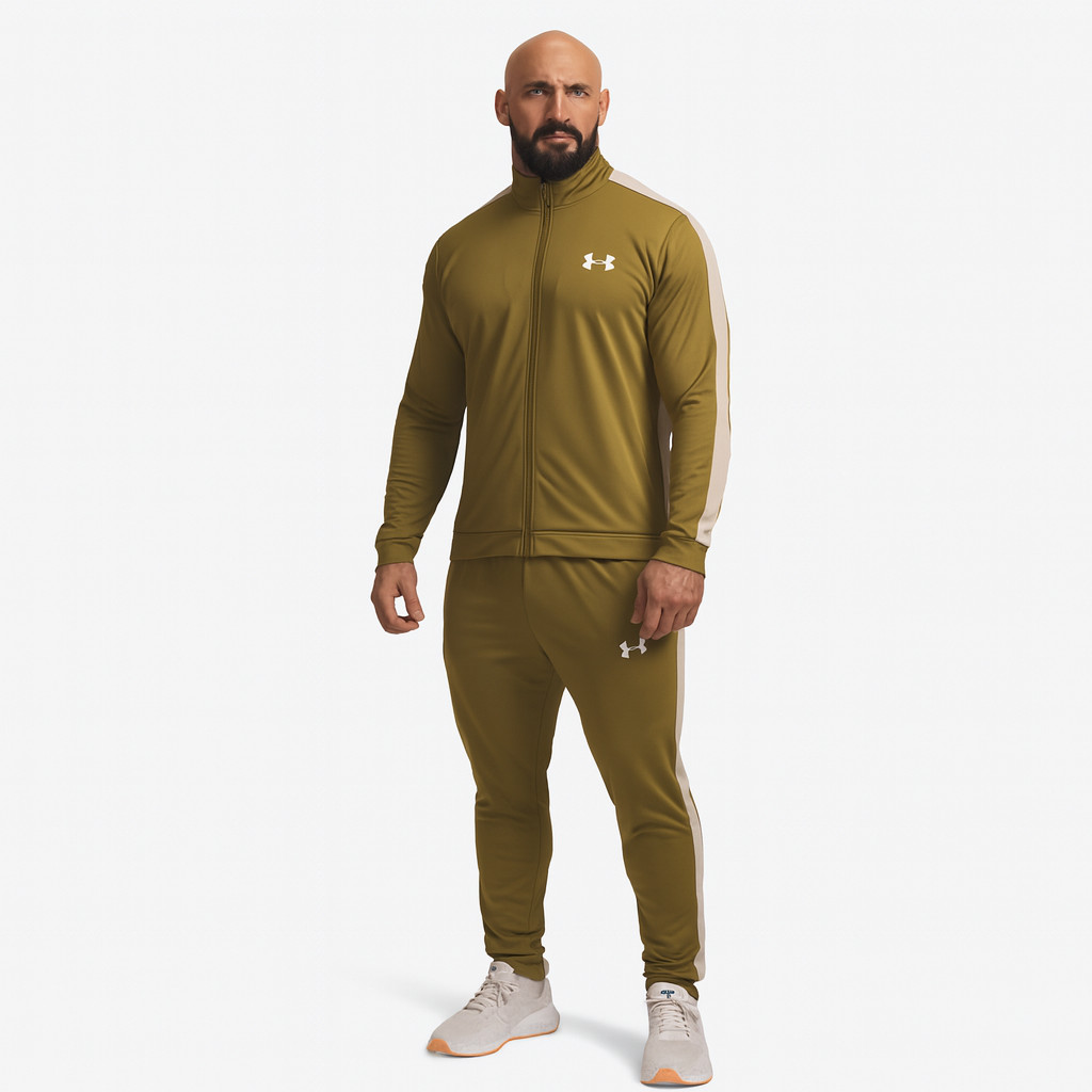Under Armour UA Knit Track Suit Green -Field Khaki Herren Trainingsanzug Set 13590₽