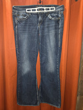Silver Jeans Women  s Bootcut Jeans Blue Medium Wash Mid Rise 5-Pocket Logo