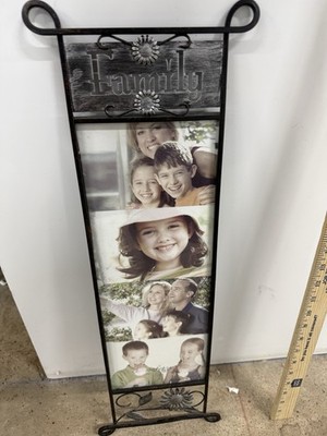 Collage Picture Frame 23 x6   Wall Hanging Multiple Family 4 Photos