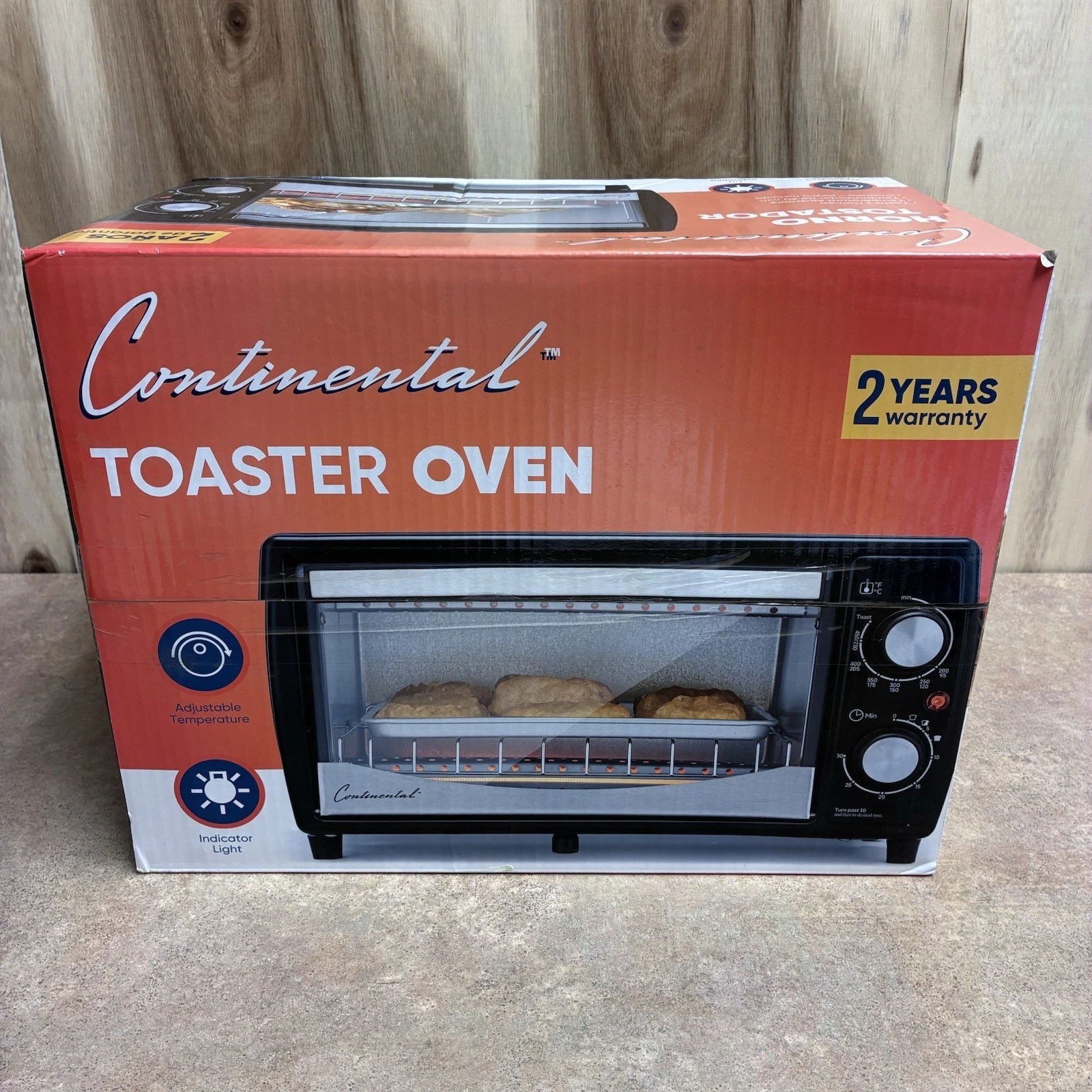 New In Box Continental Toaster Oven Adjustable Temp Control W/30 Min Timer￼