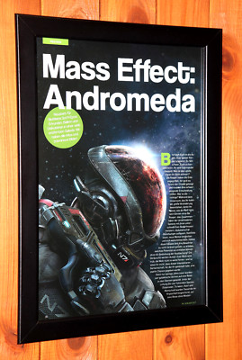 Mass Effect Andromeda Xbox One PS4 Small Promo Poster / Ad Page Framed