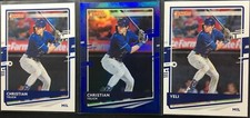 2020 Panini Donruss Christian Yelich Blue Foil Variation/Base Variation/Base ALL