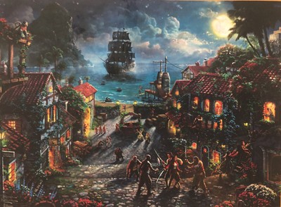 Thomas Kinkade NEW Disney Parks PIRATES of the Caribbean ...
