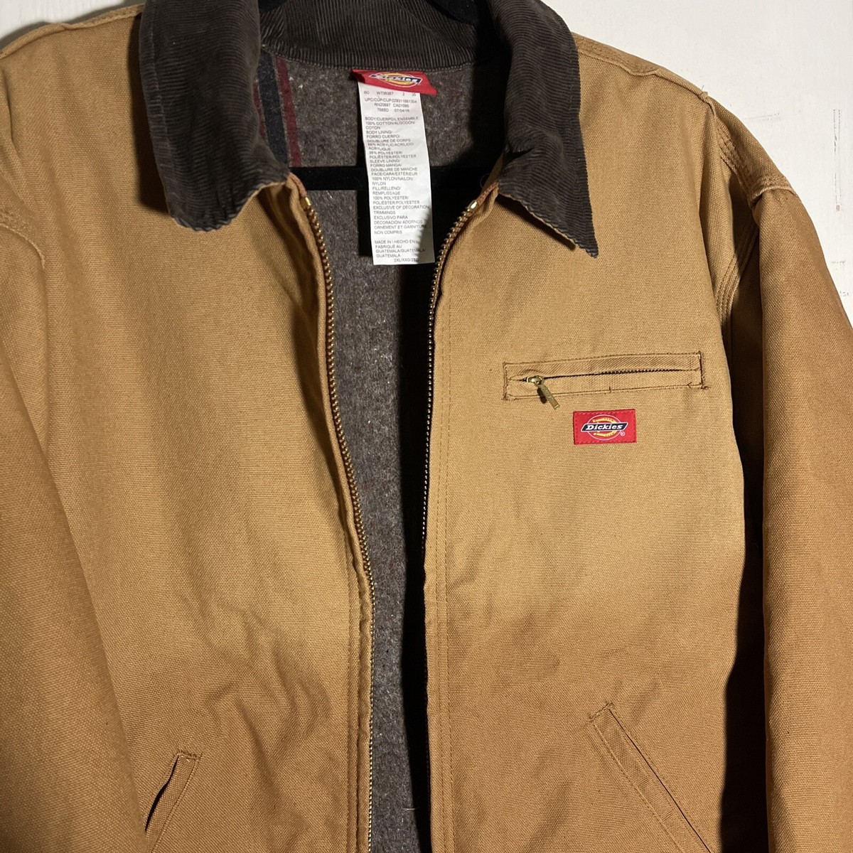 VTG Dickies Detroit Style Blanket Lined Duck Canvas Work Jacket