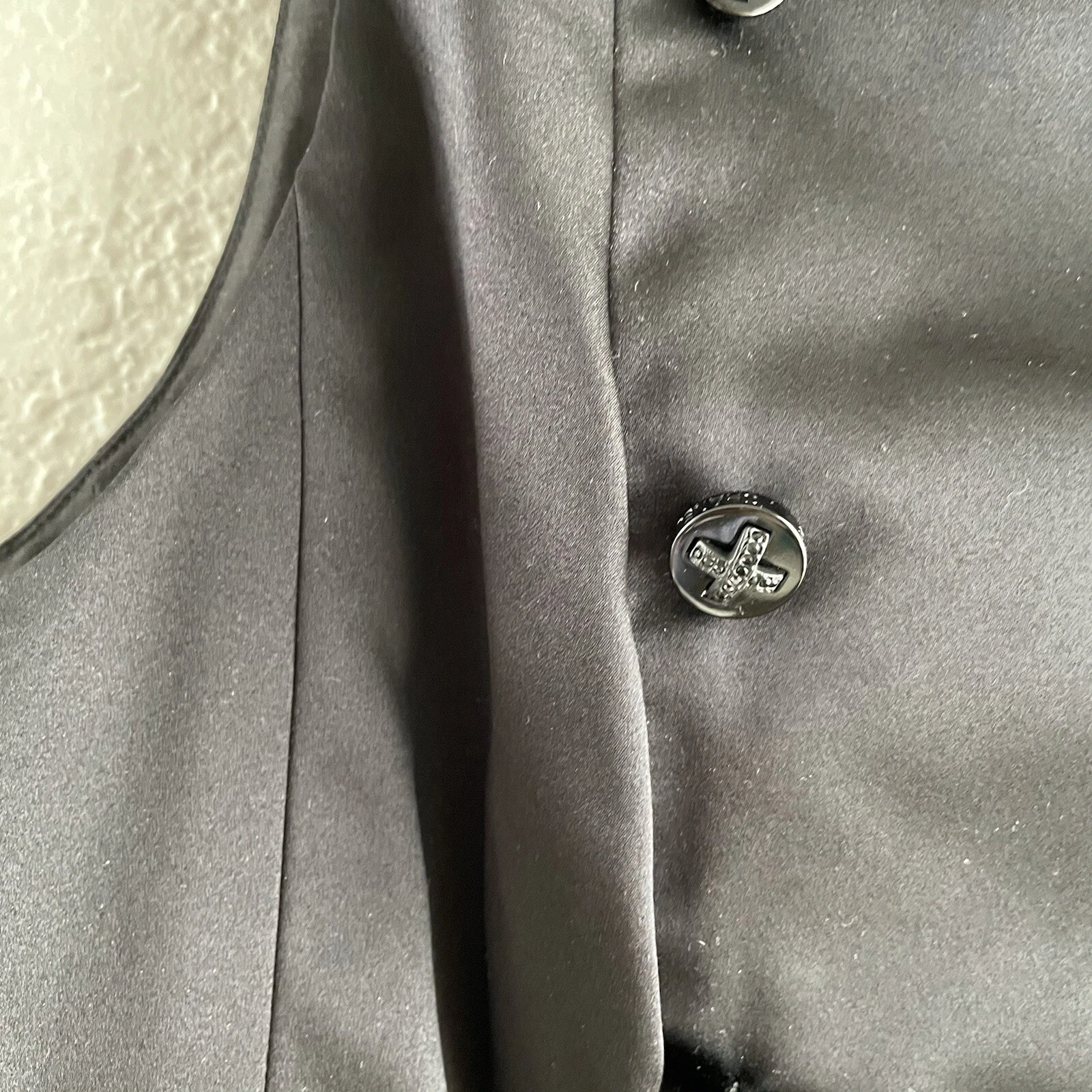 CHANEL CC So Nero 100% Seta Doppio Seno FR 38