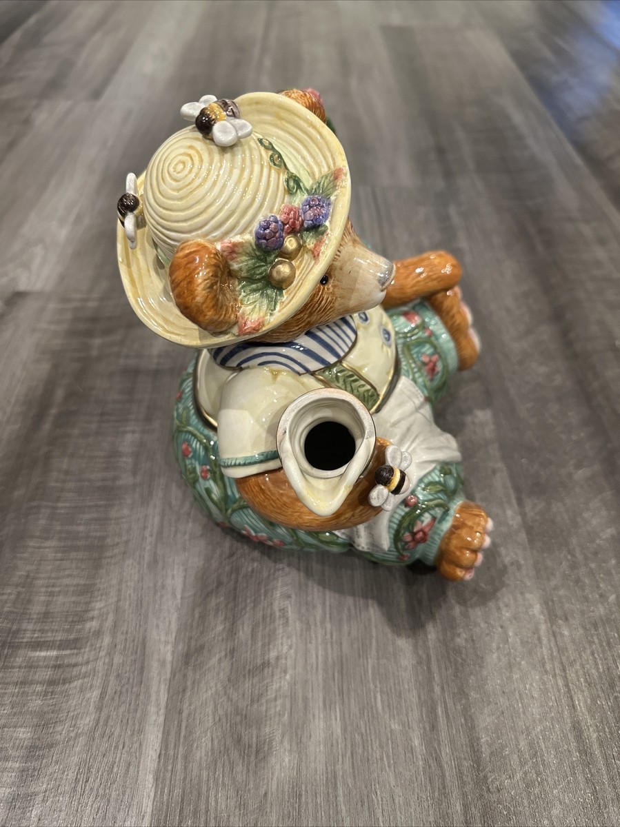 Fitz and Floyd Teddy Bear Honey Jar Bee Pitcher | eBay