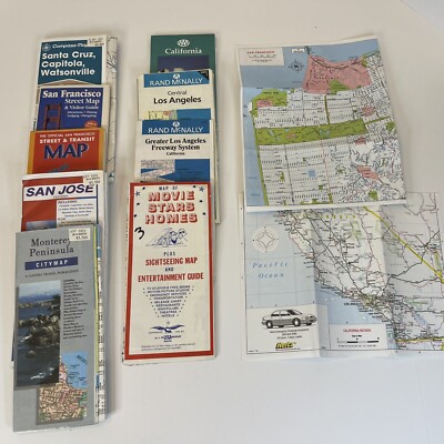 California Road Maps - 11 Maps - Most From 1994 to 1996