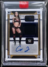 2024 Panini Three Count WWE Memorabilia Autograph Cora Jade Blue /99
