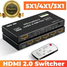 HDMI 2.0 Switcher Switch Box 4K HDR CEC 4K 60Hz 5X1 4X1 3X1 For PS5 Xbox HDTV