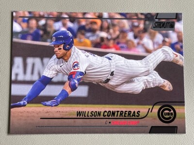 Willson Contreras 2022 Topps Stadium Club BLACK FOIL Chicago Cubs #136