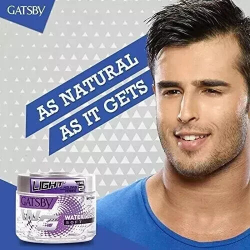 Gatsby Water Gloss Soft, Wet Look Hair Gel FREE SHIPPING WORLD WIDE