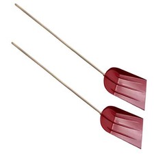 Snow Leaf Grass Shovel Scoop Remover Clearer Cleaning Extra Long Handle 2pc