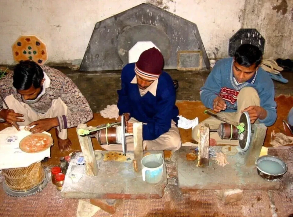Lapis Lazuli Stone Chess Board With 32 Pieces, Figures Handmade Inlay Chess - Image 4 of 4