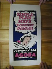 Simple Plan Poster Silkscreen Signed Numbered MXPX Sugarcult Feb 3 Agora