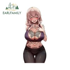 Earlfamily 5.1 Anime Sexy Tattoos Girl Car Decals Large Chest Woman Stickers Earlfamily 5.1 Anime Sexy Tattoos Girl Car Decals Large Chest Woman Stickers