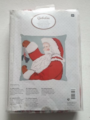 Rico Design - Gobelin Nadelspitze Kissen Kit Weihnachtsmann Santa 16'' x 16''