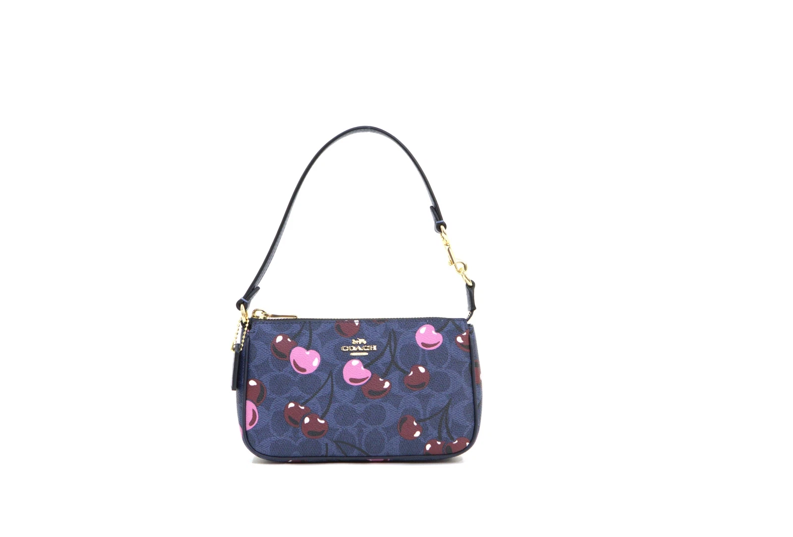 Coach Nolita 19 in tela firmata con stampa ciliegia Denim Multi