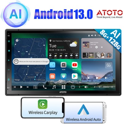 ATOTO XI0 DAB 7'' Android 13 Doppel-Din DAB+ Autoradio 8+128G 4G LTE ChatGPT-AI