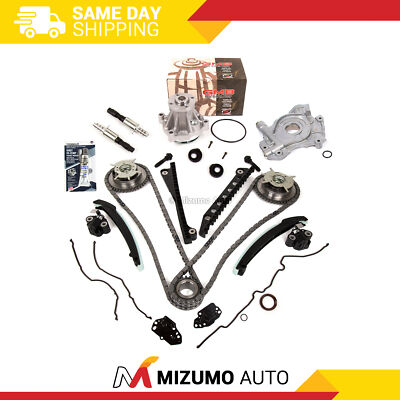 Timing Chain Kit Cam Phaser VCT Selenoid Oil Water Pump Fit 10-14 Ford 5.4