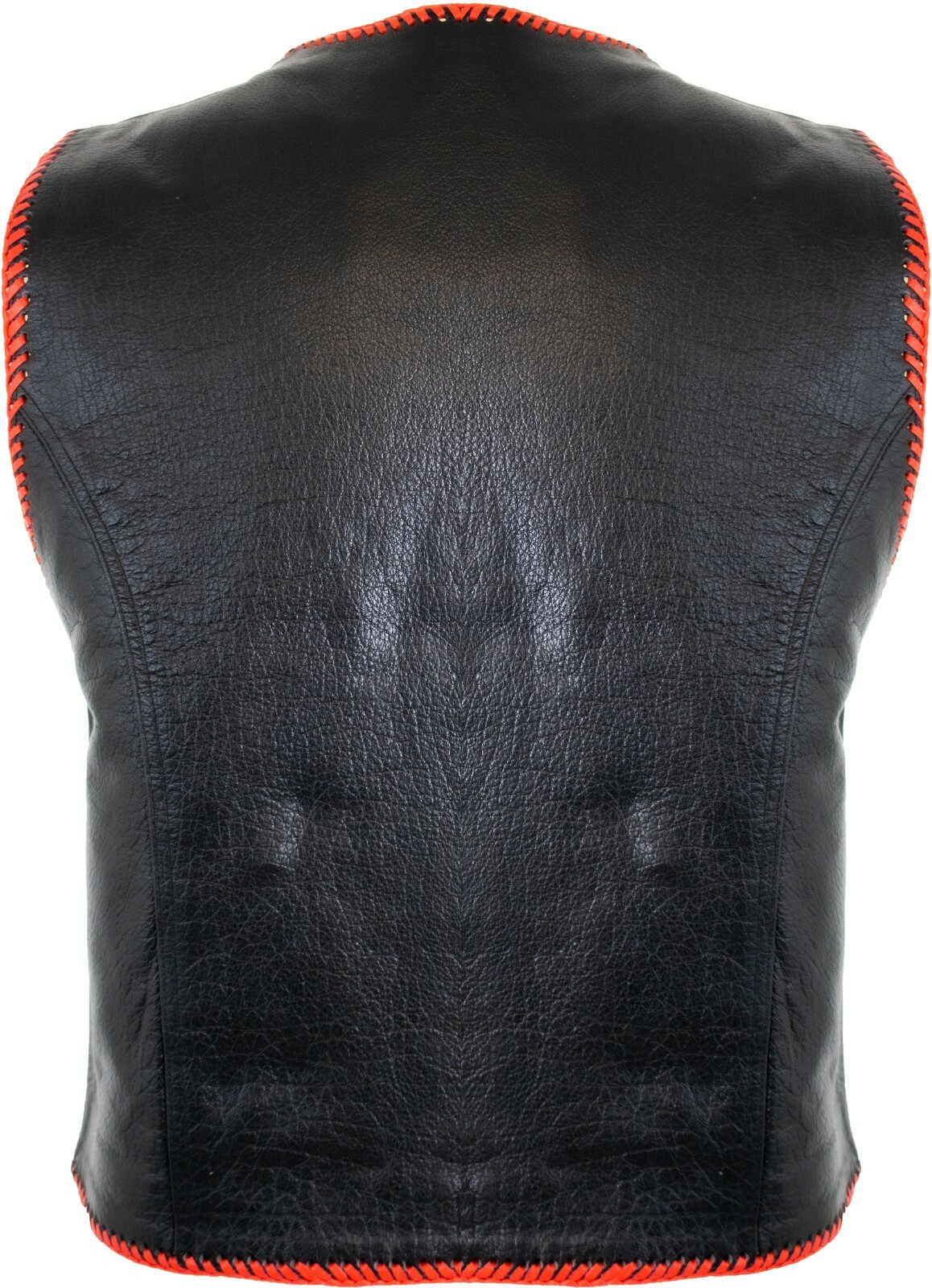 BOSmoto Herren Lederweste - Echte Bikerweste Aus Rindsleder XL