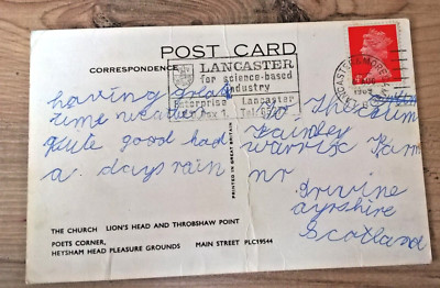 Poststempel Lancaster für Science Based Industry Enterprise Lancaster 1969
