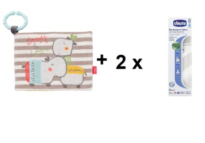   PAKET: 2x CHICCO Babyflasche 0m+ Babyheft Loopy Lotta 20cm  