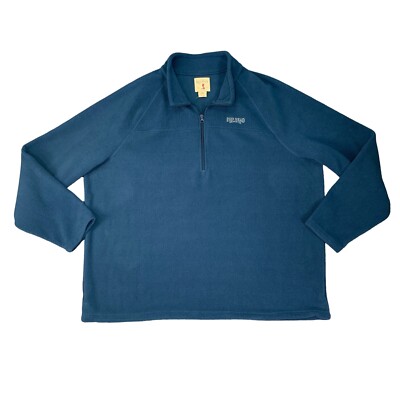 RedHead Jacket Mens 2XL Cadet Blue Fleece Pullover Long Sleeve Quarter Zip Mock