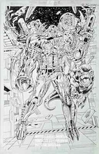 John Carpenter Louise Simonson Sal Buscema Guy Dorian Sr Original Comic Art Page