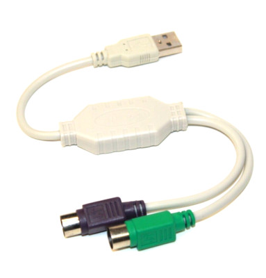 Maus Tastatur PS/2 Buchse auf USB Stecker Adapter Konverter/Dell/hp/