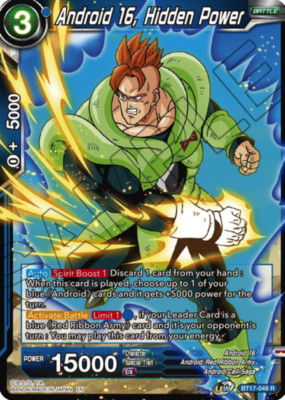 NM-Mint DBS:M Android 16, Hidden Power - BT17-048 - R - Foil Ultimate Squad (BT1