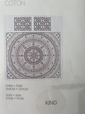 H&M King Duvet And Shams - Light pink Pattern...