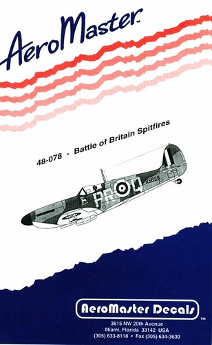 AEROMASTER DECALS 48-078 BATTLE OF BRITAIN SPITFIRES WW2 RAF No.616 SQN No.610 - 第 4/4 張圖片