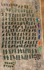 Huge Lot of Hong Kong/China Plastic Cowboys Indians Horses Army Men British Etc