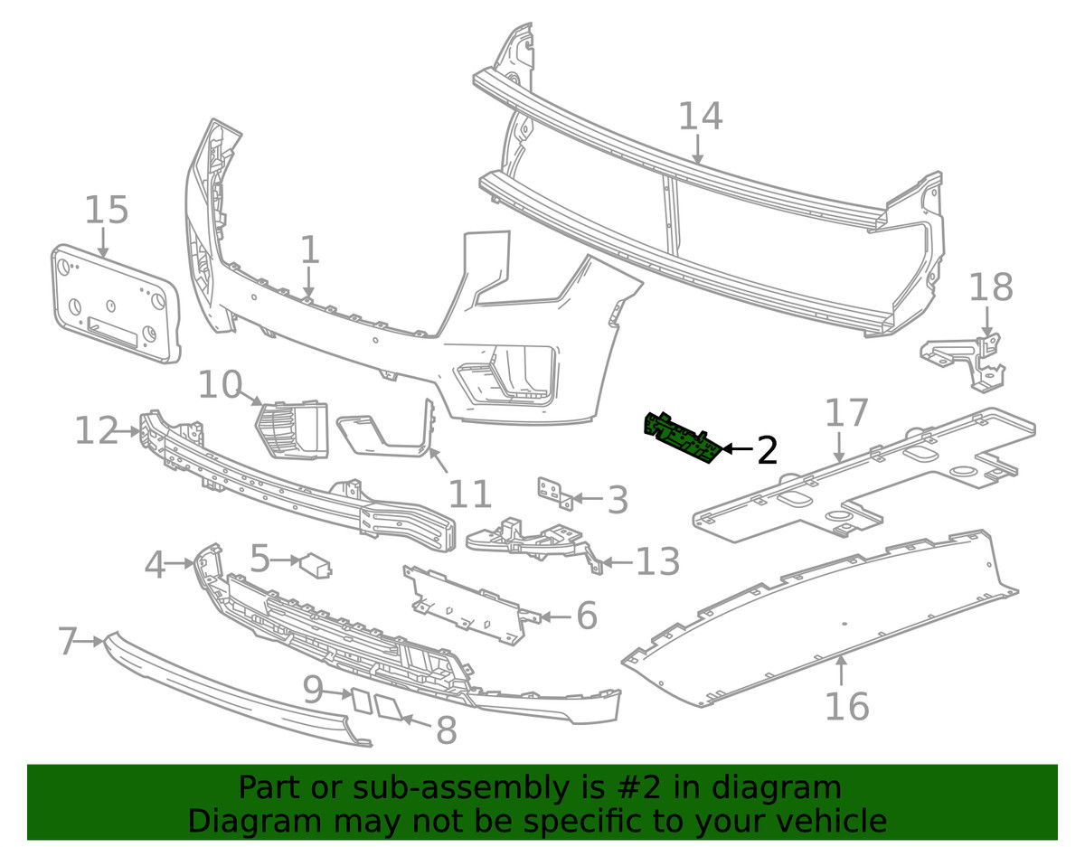 Genuine GM Driver Side Front Bumper Fascia Guide 85594227 | eBay