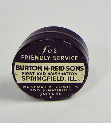 Vintage Watchmaker Jewelers Tin Burton M Reid Sons Ebay